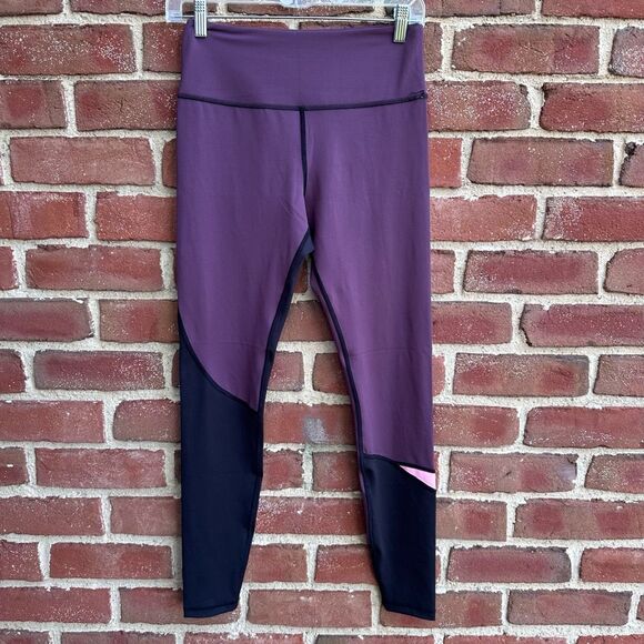 ZYIA Active Womens Hi-Rise Joker Light N Tight 28" Leggings Purple Black 6-8 NEW - Picture 2 of 10